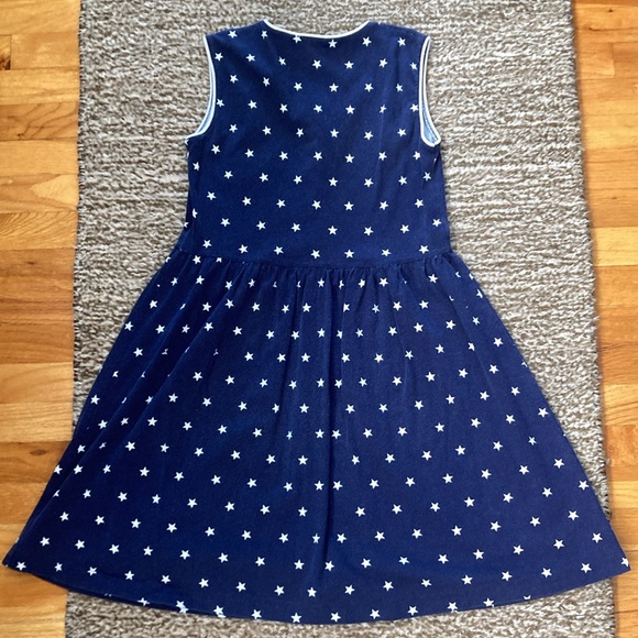 Vintage Blue & White Stars Dress N Kids Nordstrom Cotton Girls Large 14 90's Y2K - Picture 5 of 7